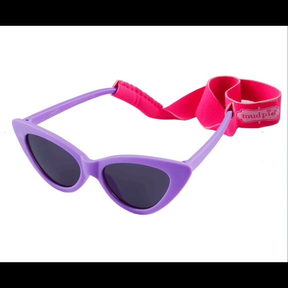New in Box Mud Pie Infant Sunglasses & Strap 0-2yrs - Picture 2 of 3
